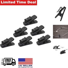 Earphone Wire Clips 25mm Cable Clips for 1.5mm Round Wire 6Pcs Black