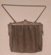 Vintage German Silver Mesh Coin Purse