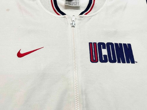 Maglione maglia vintage Nike Connecticut Uconn Huskies NCAA taglia L bianco cucito - Foto 2 di 8