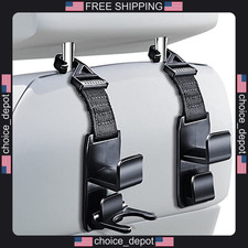 Car headrest hooks 4 pack for purse bags groceries organization