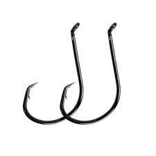 100 Circle Hooks, #2 Octopus Fishing Circle Hooks, 2X Strong - Black