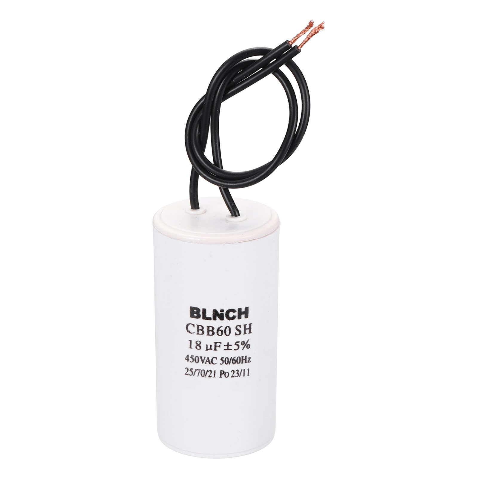 Condensateur CBB60 pour moteur électrique, 18uF 450V 2 fils démarrage