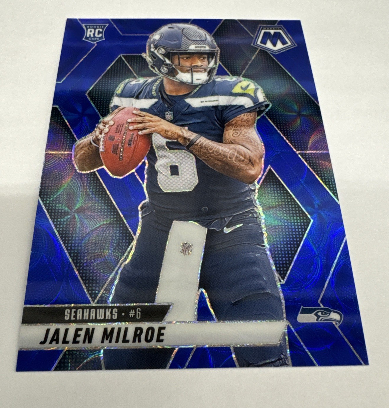 2025 Mosaic Jalen Milroe Blue Scope Color Match Prizm (RC) #322