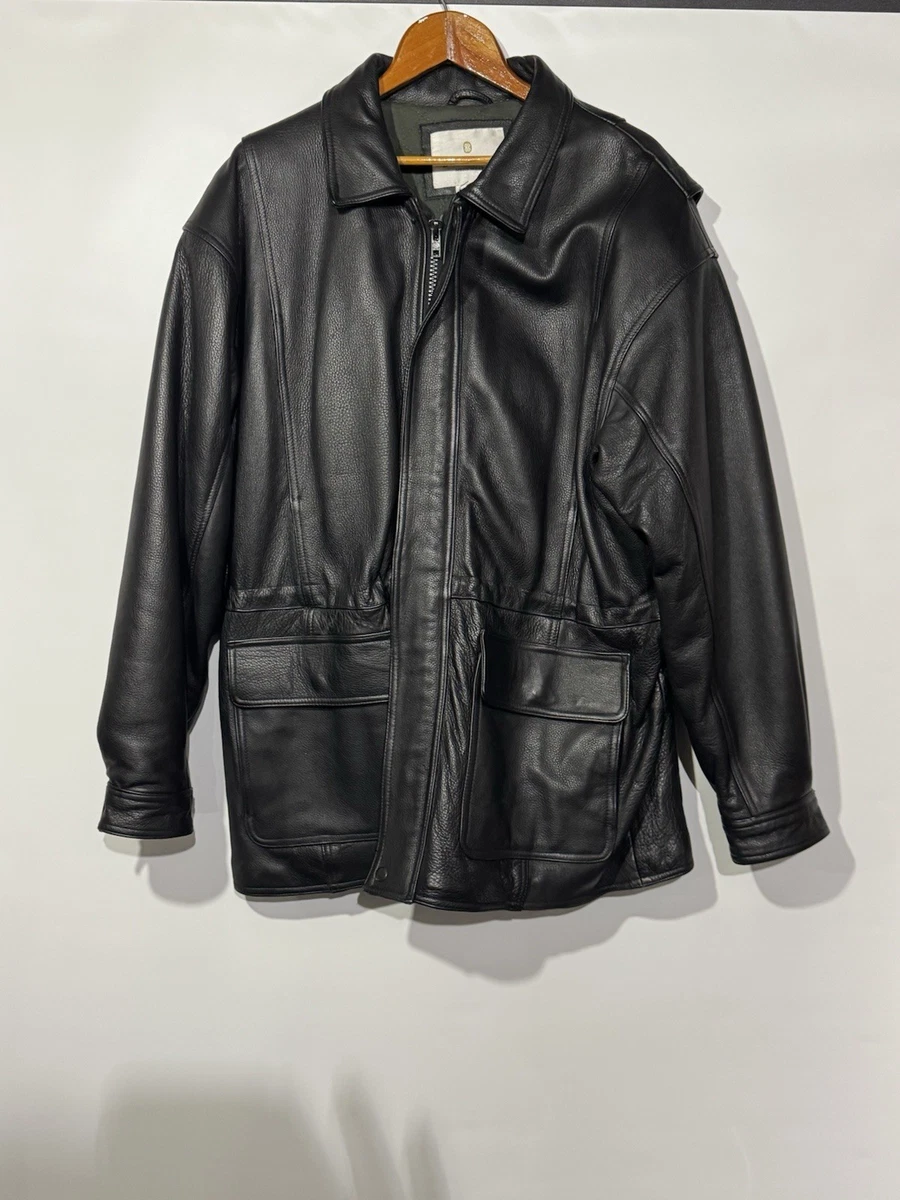 Bill Blass Leather Outer Shell Black Coats, Jackets & Vests for