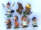 Marx Hand Painted TV Tinykins Quick Draw McGraw Full 7 Figure Set 1961 Vtg