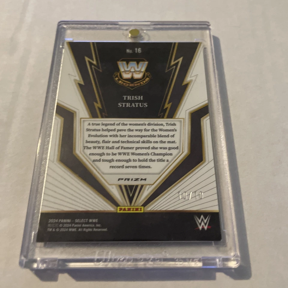 2024 Panini Select WWE #10 Trish Stratus Turbo charged GOLD Wave Prizm /10 - Image 4 of 4