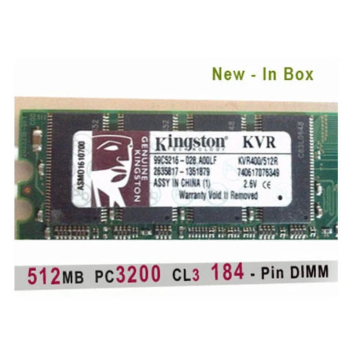 Совершенно новый Kingston - DDR [[KVR400/512R]] память * ПК 3200 * CL3 184 * PinDIMM - Изображение 2 из 4
