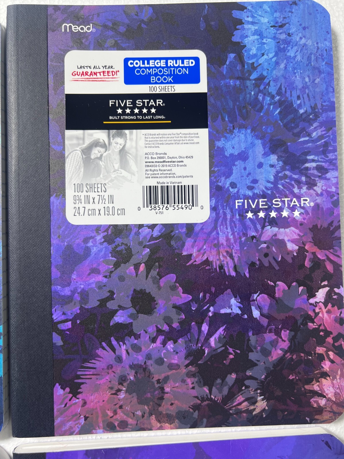 4 MEAD FIVE STAR Composition Notebook College RULED 100 Sheet 4 PCS NEW