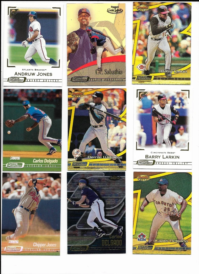 2001 Topps fusion PICK-A-CARD Bonds Maddux McGwire Jeter Chipper Ripken Mussina - Image 2 of 4