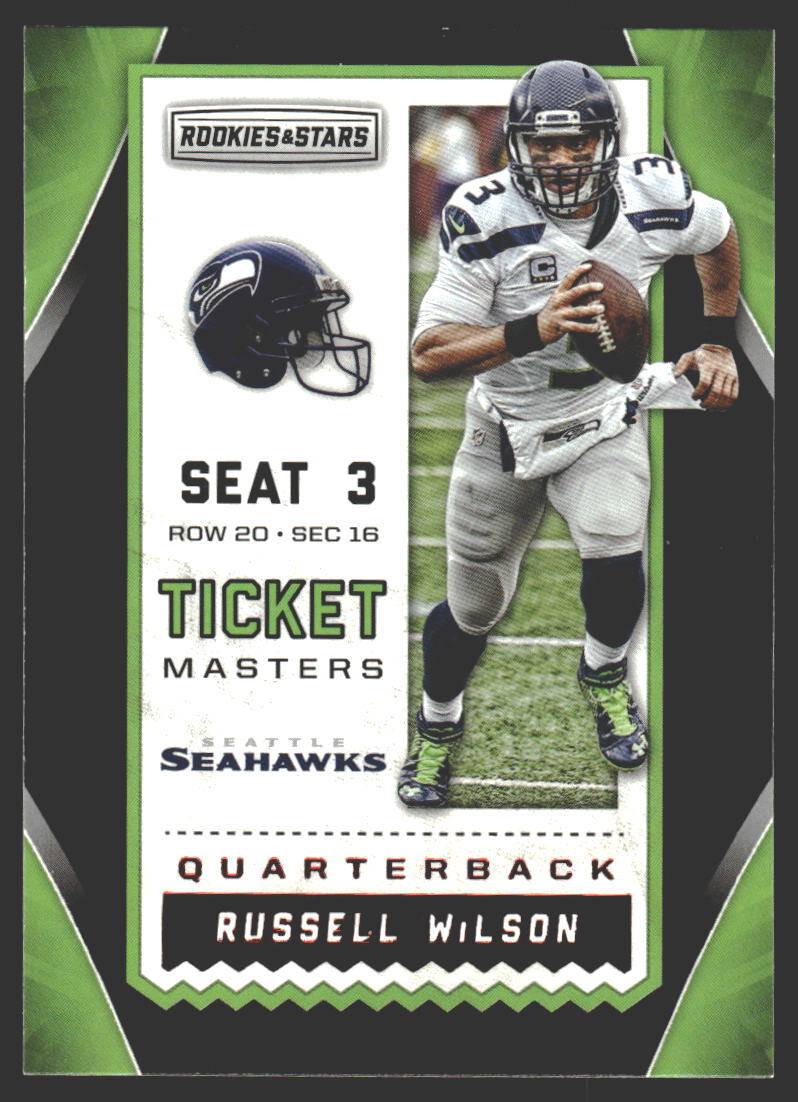 Russell Wilson #16 2016 Panini Rookies & Stars Ticket Masters Seattle Seahawks
