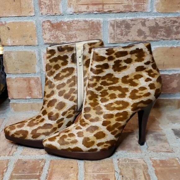 Steve madden leopard booties cheap
