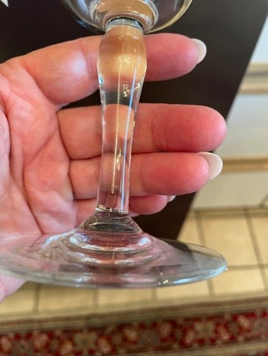 Standard Glass Co Etched Wine Water Tall Goblet Stem (4) 7" T Ea as is Vintage - Picture 5 of 11
