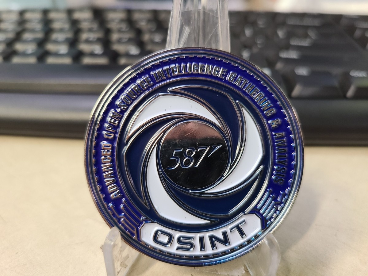 SEC 587 OSINT Advanced Open Source Intelligence Challenge Coin | eBay