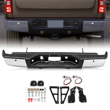 New Rear Bumper For 2007-2013 Chevy Silverado 1500 GMC Sierra 1500 Truck Chrome 