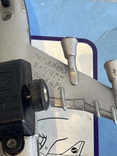 Vintage Korean Air B747 Toy Jet Clover Mini Power Pull Back and Release Works!!! - Picture 13 of 21