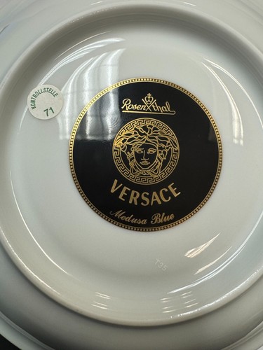 Rosenthal Versace Medusa Blue Porcelain Dinnerware Saucer Only 6 1/4 inch Low - Picture 20 of 68