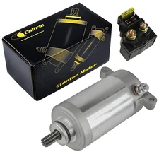 Starter & Relay Solenoid for Kawasaki Bayou 220 KLF220 1988-2002 Atv New