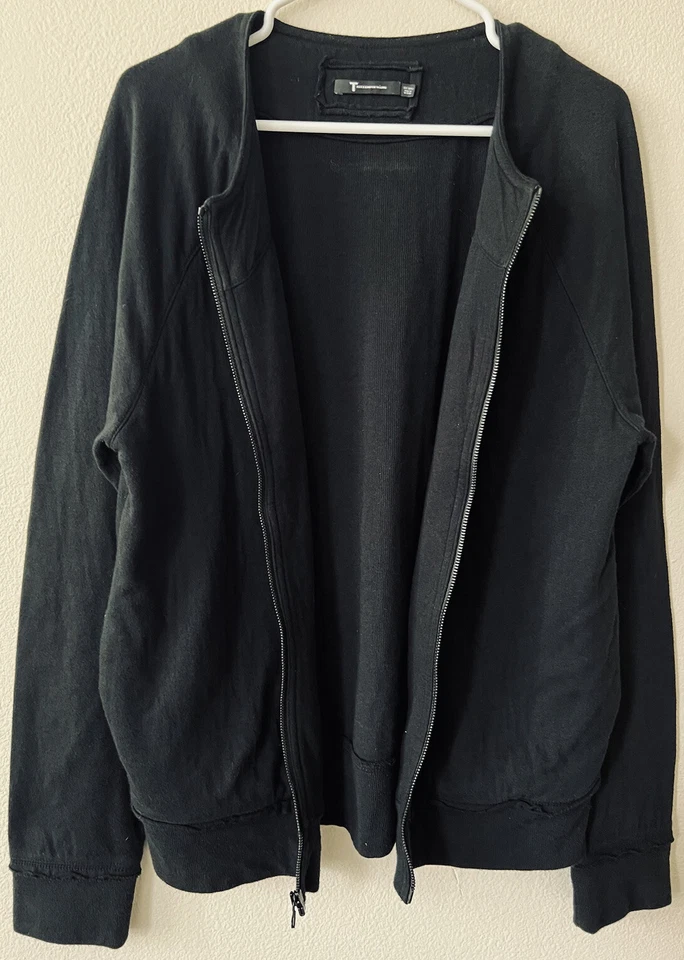 ALEXANDER WANG Men’s Casual Full Zip Cardigan Sweater Collarless sz S - Image 3 of 4