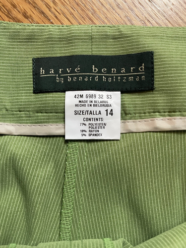 Awesome Harve Benard Green Cropped Pants - Size 14 - NWT - Picture 5 of 6