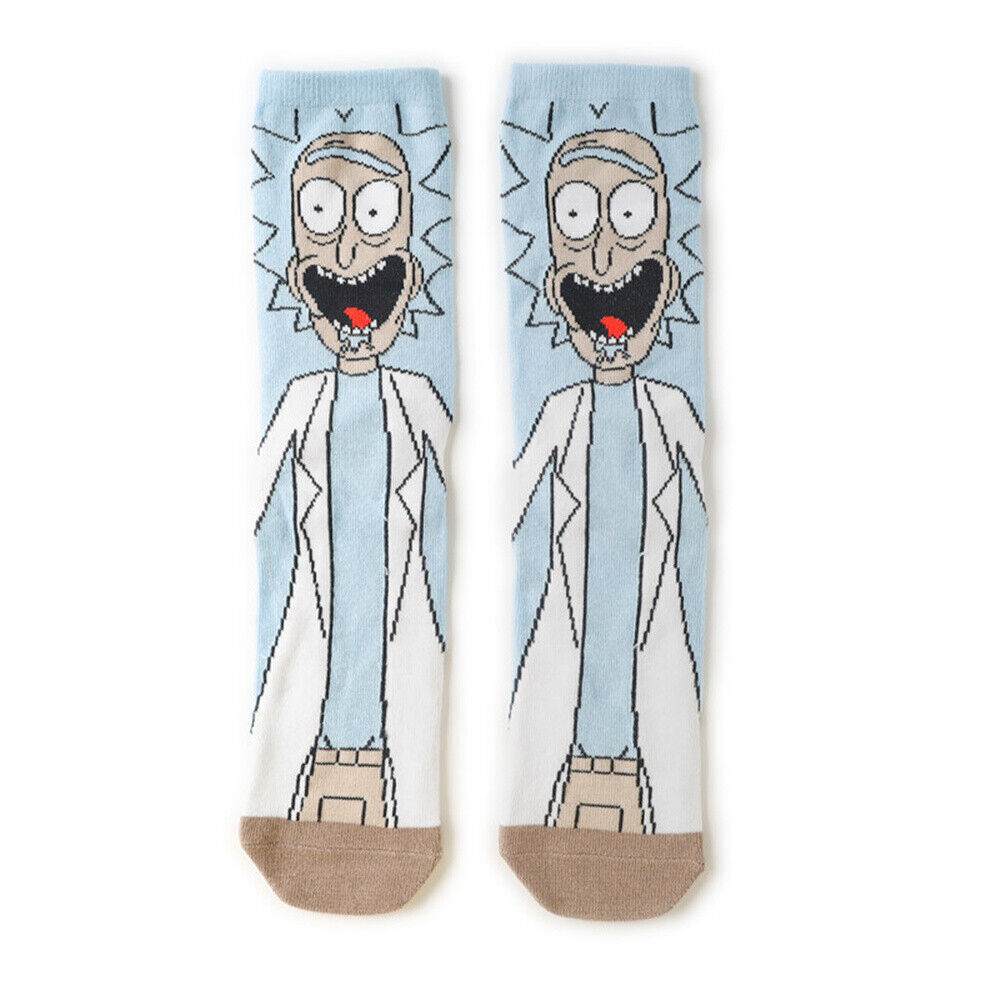 Rick and Morty Socks Cartoon Novelty Socks Chirstmas Men Women Cotton