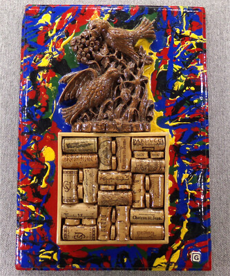 LOVEBIRDS ON CORK BOX: Mixed Media Original Art Handmade Gift 2024 Glenn Shiring