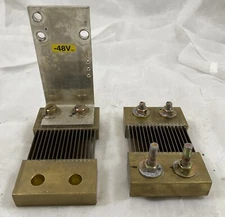 (2) AMMETER SHUNTS 800A 50MV 4 7/8" X 3" X 3/4" WITH EXTRAS