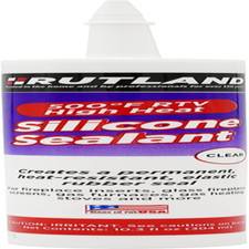 Rutland 500 F RTV High Heat Silicone, High Temperature Sealant, Made in USA, Cle