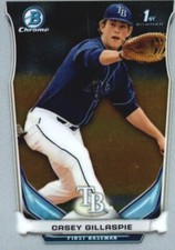 2014 Bowman Chrome Draft Casey Gillaspie Card #CDP16 Tampa Bay Rays