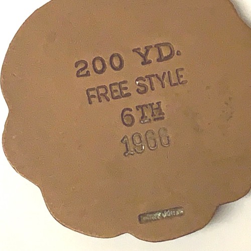 NORTHERN INTERCOLLEGIATE CONFERENCE FREE STYLE SWIMM MEDAL 1966 #2 - Bild 2 von 3