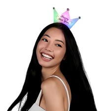 Happy New Year 3 Jeweled Multicolor Princess Crown Headbands