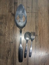 Holly Hobbie silverware Oneida American Greetings big spoon, small spoon  fork