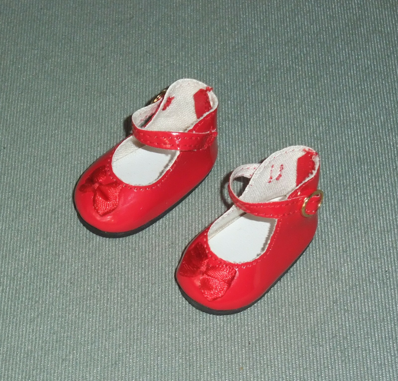 RED MARY JANE DOLL SHOES & SOCKS for Sasha Baby Dolls 52mm