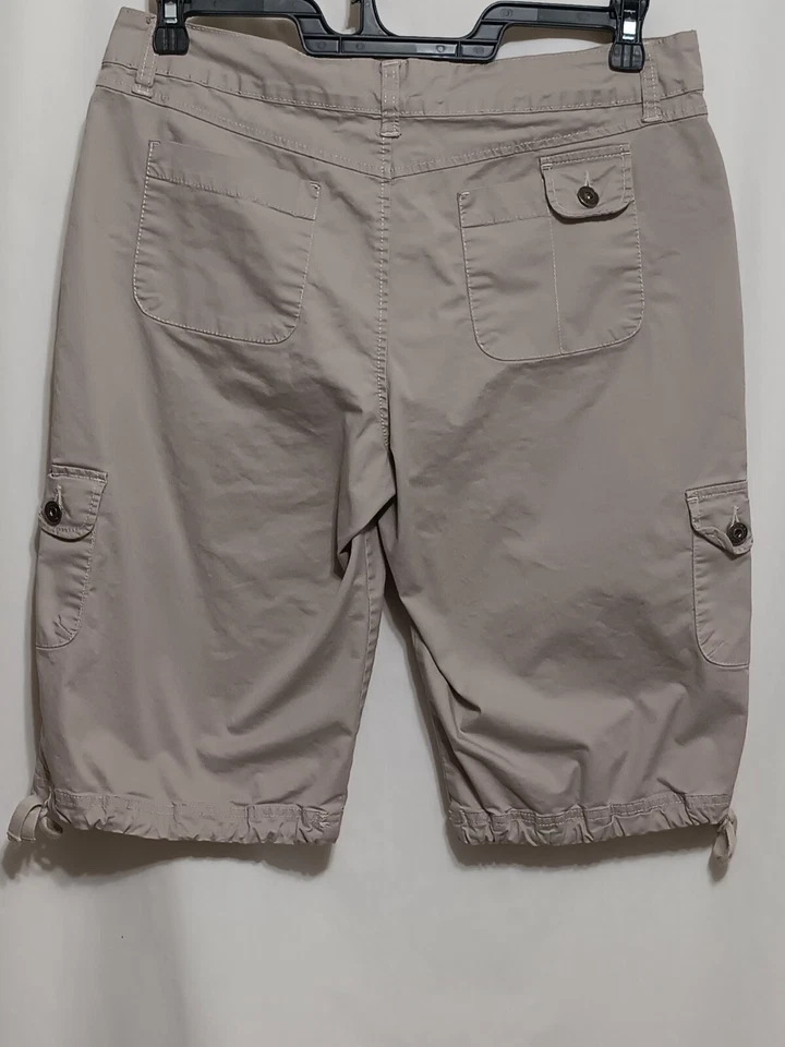 Pantalones Cortos de Senderismo Gloria Vanderbilt Bronceados Carga Mujer Petite 12 Foto 3 de 4