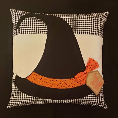 Playful Handmade Halloween Throw Pillow - Approx. 18'' x 18'' Pillow Insert Includ