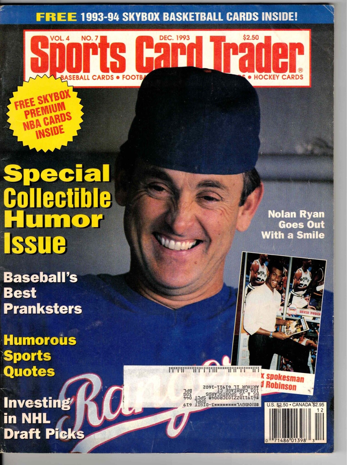 1993 SPORTS CARD TRADER VOL 4 NO.7DEC 1993 NOLAN RYAN eBay