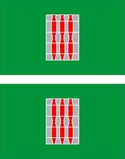 2 x Autocollant sticker voiture vinyl drapeau italien italie ombrie