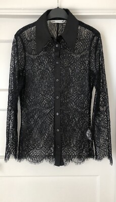 Blouse Tee Shirt Dentelle Noir Zara Zara Black Lace Shirt Blouse