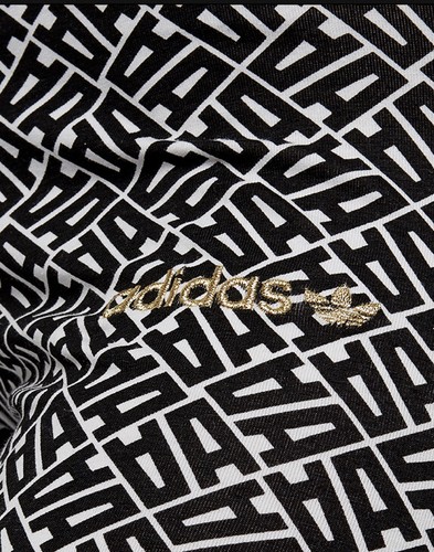Women's adidas Originals AOP Tights Black / White BR0311 BNWT - Picture 4 of 5