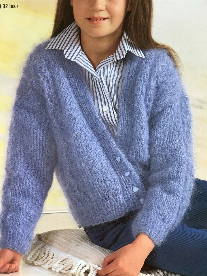 Studley Pastiche knitting pattern 1587. Mohair cardigan 24-32". NEW, old stock. - Image 2 of 3