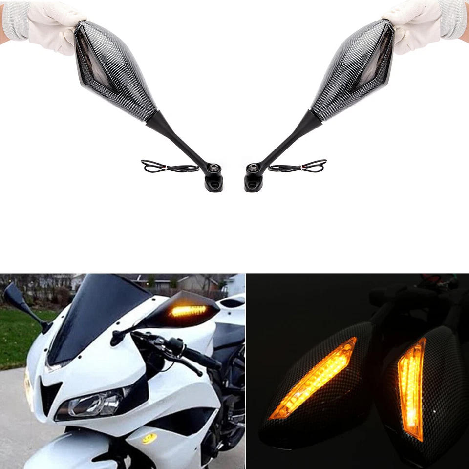 2 светодиодных зеркала указателя поворота для мотоцикла 2007 2008 2009 Suzuki GSXR600 GSXR750 - Изображение 2 из 4