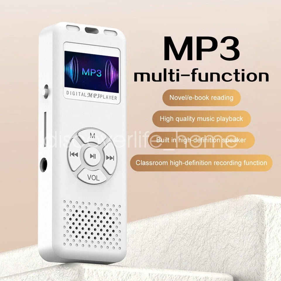 64GB Mini MP3 Player Speaker Digital Voice Recorder Audio Recording FM Radio US - Image 2 of 4