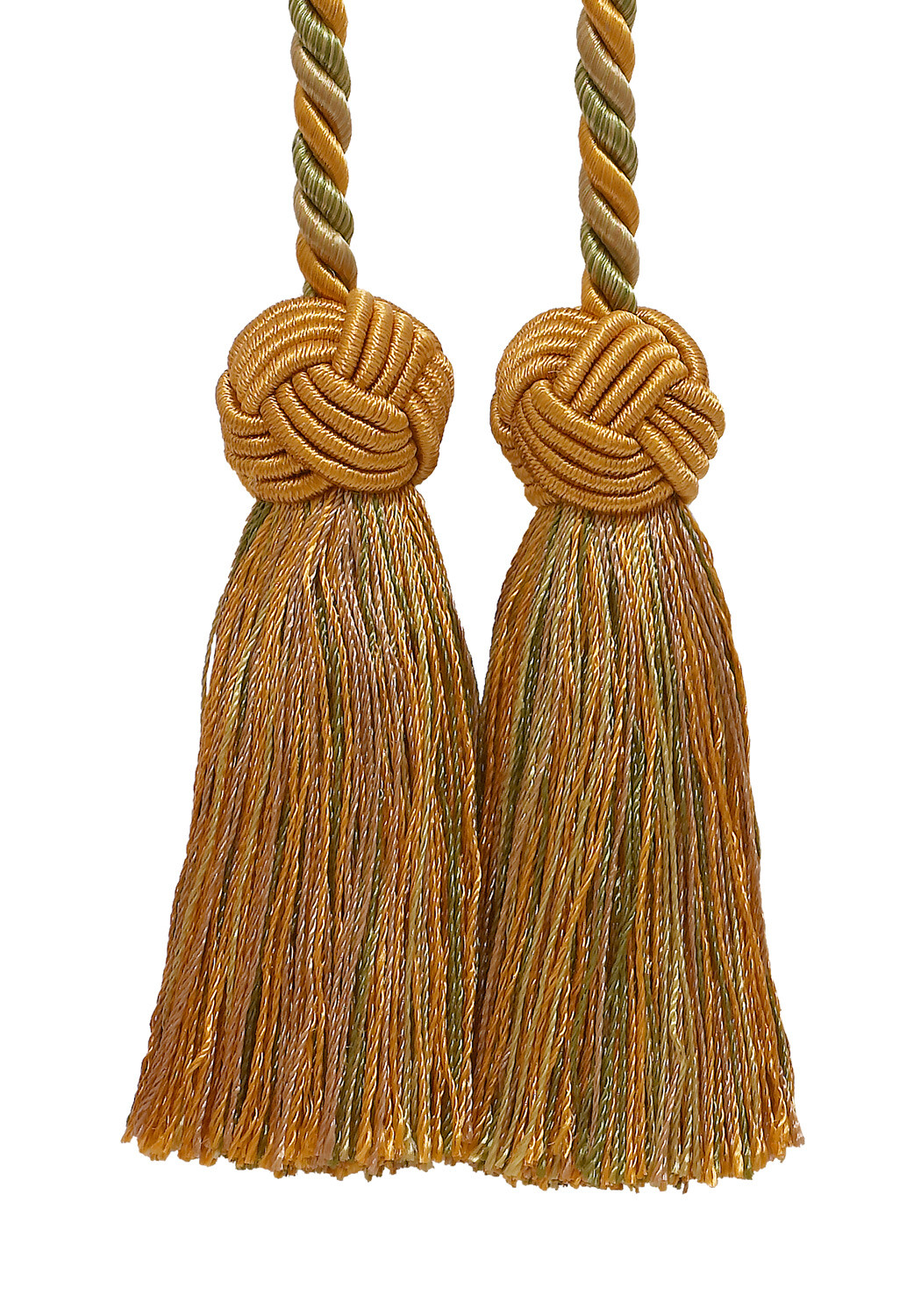 Curtain Tieback, Style# BCT, Color# 1755 - Beige Green Gold [Sold Individually]