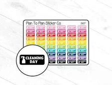 2607~~Cleaning Day  Planner Stickers.