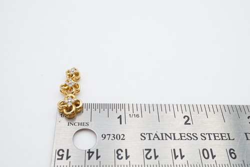 10k Yellow Gold Diamond Pendant Alwand Vahan 0.10 CTW - Picture 8 of 8