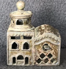 Vintage Cast Iron AC Williams Mosque Domed Building Cupola Still Penny Bank