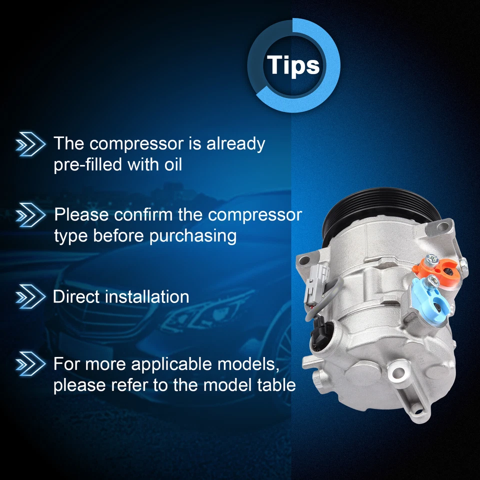 Compresor de aire acondicionado para Jeep Compass 2009-2016 Dodge Caliber 55111610AB Foto 4 de 4