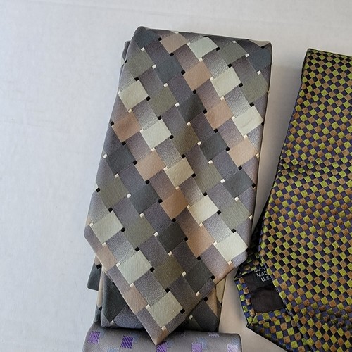 Lot of 6 Multi Brands Men's Ties 100% Silk Express,Axcess,Pierre Cardin and More - Picture 2 of 12