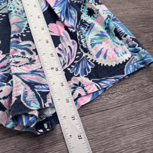 Lilly Pulitzer Girls Romper Large (8-10) 100% Purple Pink Floral Cotton Paisley - Picture 8 of 9