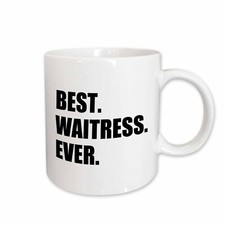 3dRose Best Waitress Ever - fun job pride gifts for worlds greatest waiting Mug