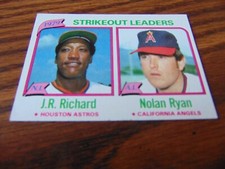 1980 Topps '79 Strikeout Leaders #206 Nolan Ryan, J.R. Richard
